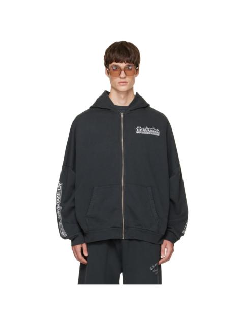 WILLY CHAVARRIA Black 'Chavarria Licensed Designs' Zip Hoodie