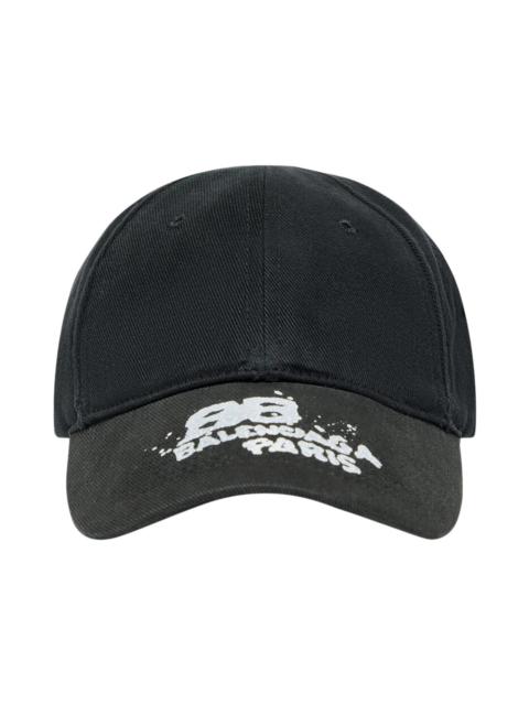 BALENCIAGA Balenciaga Hand Drawn BB Icon Velcro Tab Cap Black/White