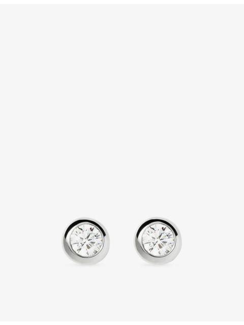 MISSOMA Classic Stone 18ct Yellow Gold Vermeil And Cubic Zirconia Stud Earrings