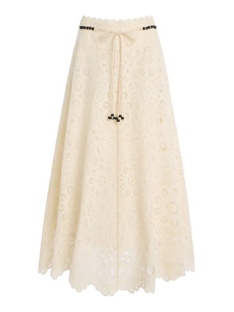 Zimmermann Rhiannon Lace Maxi Skirt ivory