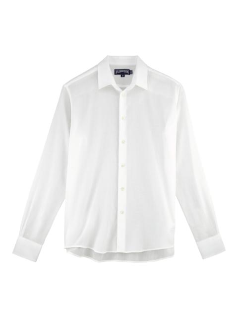 Unisex Cotton Voile Lightweight Shirt Solid
