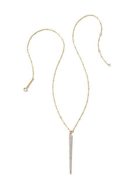 KENDRA SCOTT 0.31 ct Spike 14k Yellow Gold Statement Necklace in White Diamond