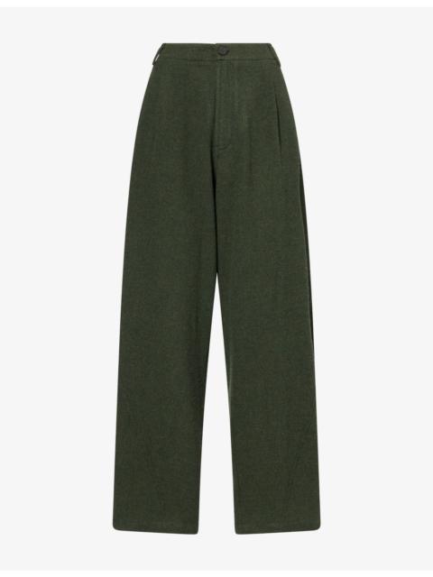 DARKPARK Phebe Wide-Leg Cashmere And Wool Trousers