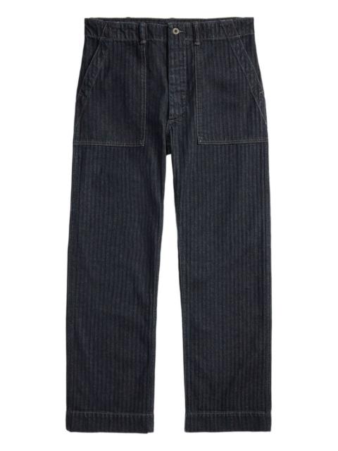 RRL by Ralph Lauren herringbone-pattern cotton trousers