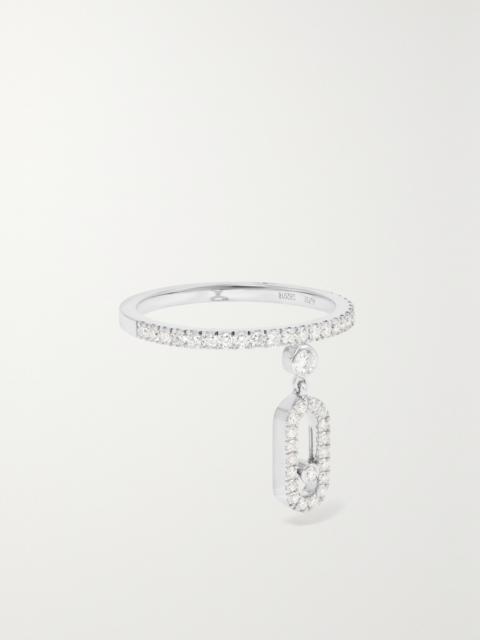 MESSIKA Move Uno Tassel 18-karat White Gold Diamond Ring