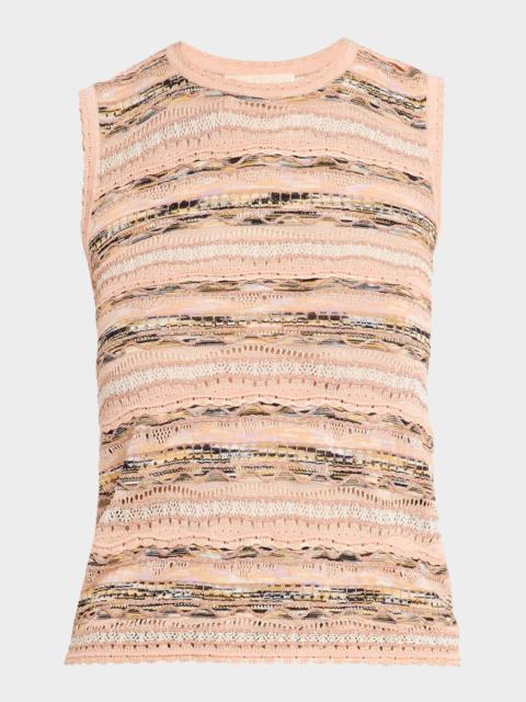 ULLA JOHNSON Alisa Wavy Knit Top