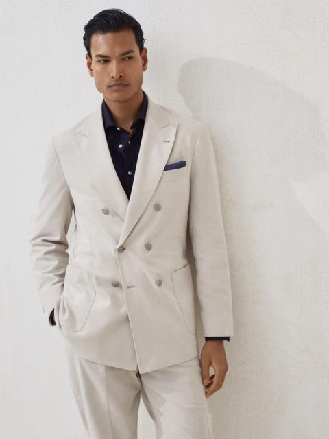 Brunello Cucinelli Sea Island cotton narrow wale corduroy one-and-a-half breasted deconstructed blazer with patch pocke