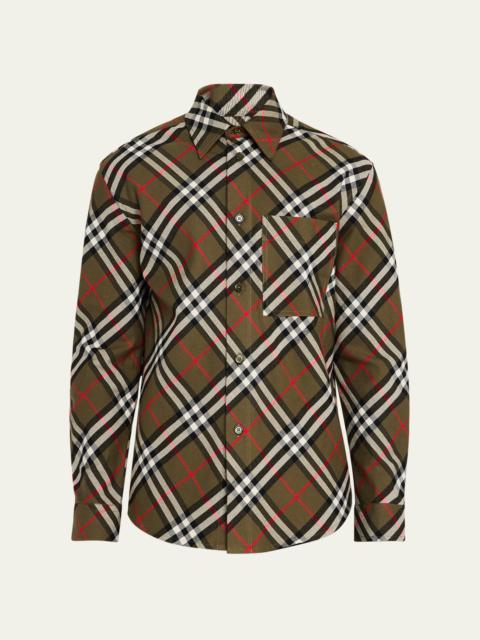 Men's Bias Check Overshirt