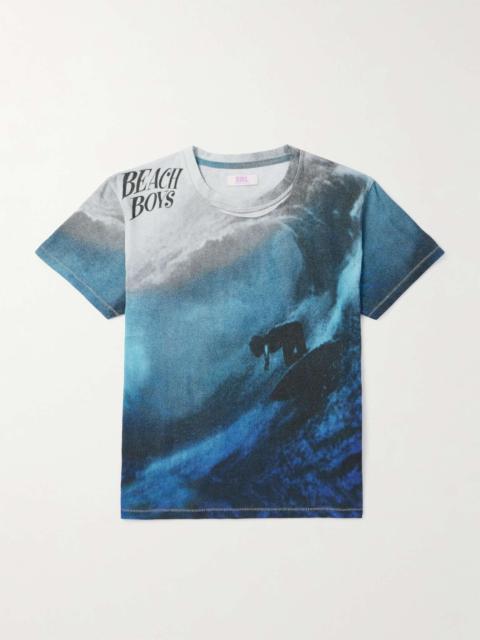 ERL Beach Boys Distressed Printed Cotton-Jersey T-Shirt