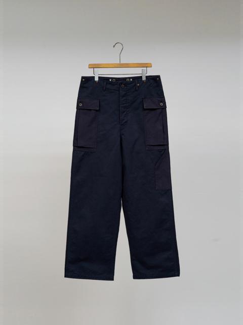 Nigel Cabourn Monkey Pant Mix in Navy