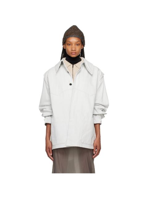 Maison Margiela Off-White Patch Pocket Denim Jacket