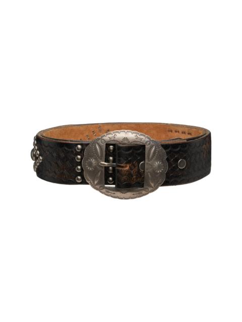 RRL by Ralph Lauren Black Studded Leather Belt