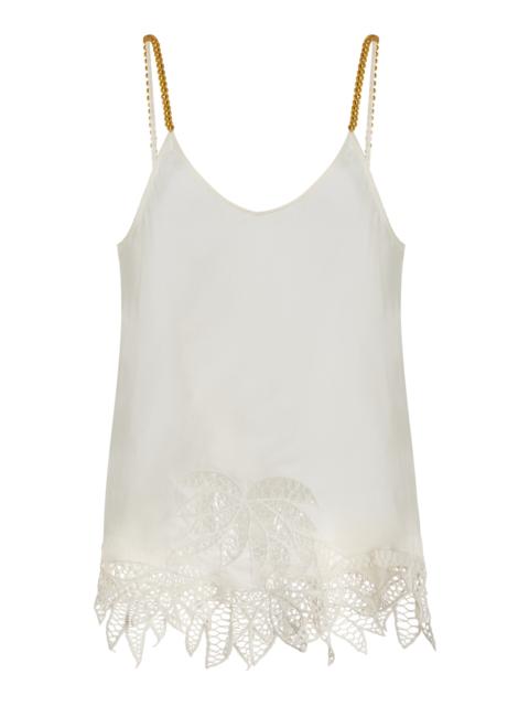diotima Bennett Silk Camisole Top white