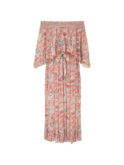 Zimmermann off-shoulder ruffled maxi dress