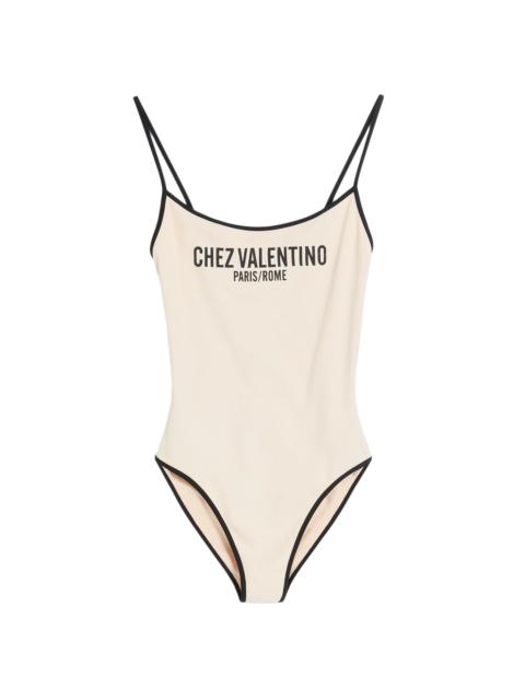 Valentino Women's Lycra Piqué Swimsuit - Birch Black