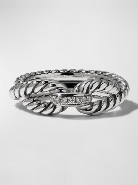 DAVID YURMAN 7mm Cable Loop Ring with Diamonds