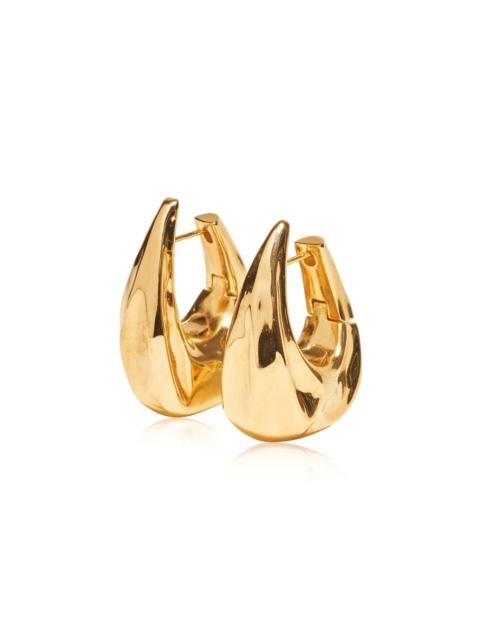 KHAITE Olivia Medium 18k Gold-Plated Earrings gold