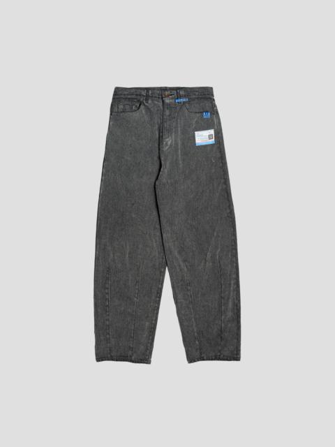 Maison MIHARAYASUHIRO WIDE TAPERED FLOCKED DENIM PANTS