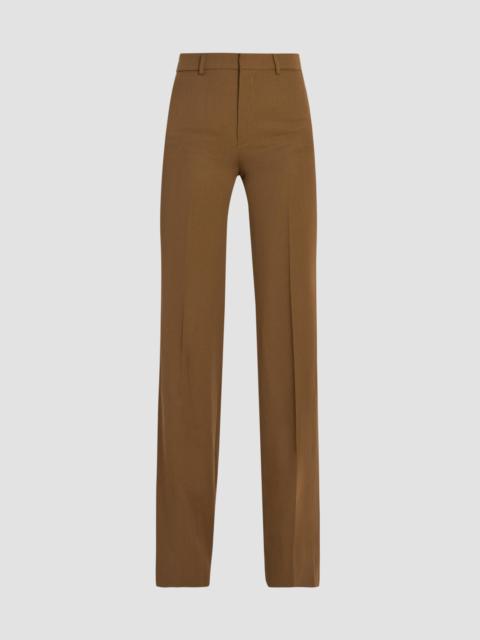 Chloé Women's Virgin Wool Straight-Leg Trousers - Leaf Brown