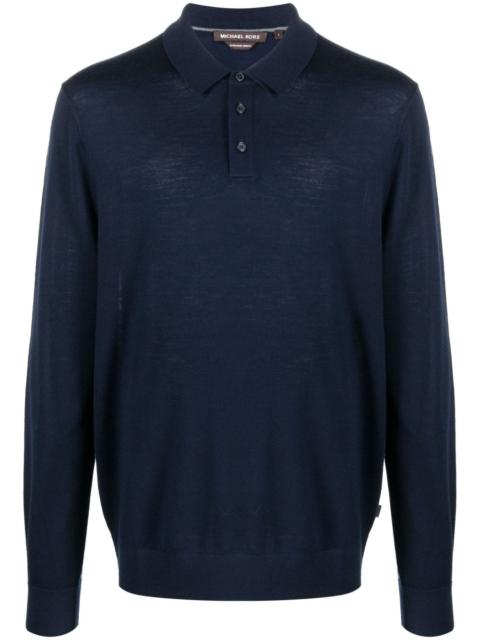MICHAEL KORS long-sleeve merino polo shirt