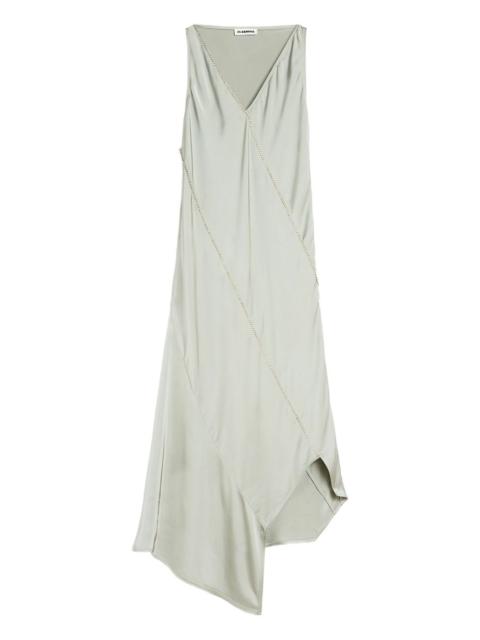 Jil Sander crystal V-neck dress