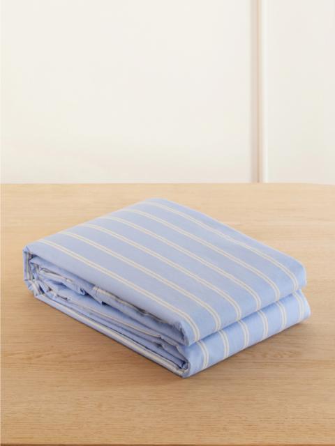 TEKLA Striped Organic Cotton-percale King Duvet Cover
