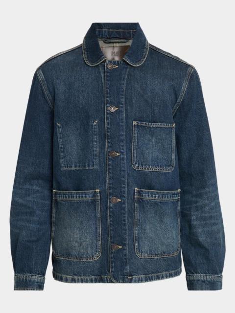 PAIGE Men's Trevino Denim Chore Jacket