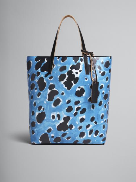 Marni BLUE POP DOTS PRINT TRIBECA SHOPPING BAG