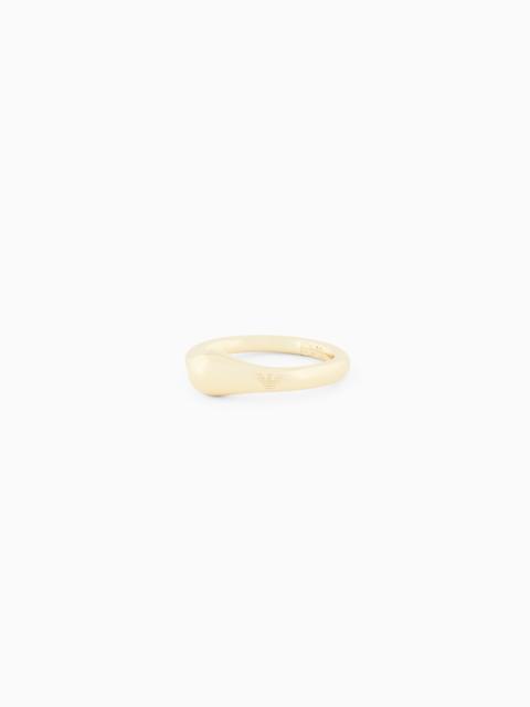 EMPORIO ARMANI GOLD-TONE BRASS BAND RING