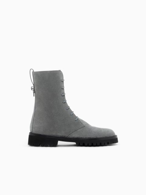 GIORGIO ARMANI BOOT IN SPLIT LEATHER WITH A LEATHER SOLE