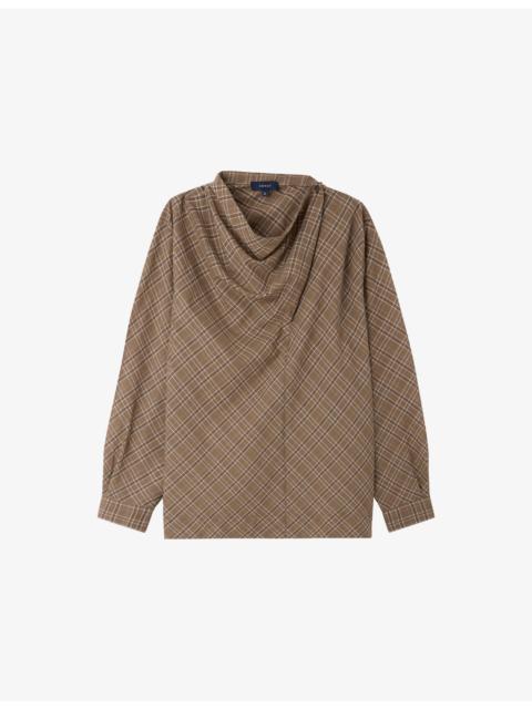 soeur Irving Draped Asymmetric Shirt