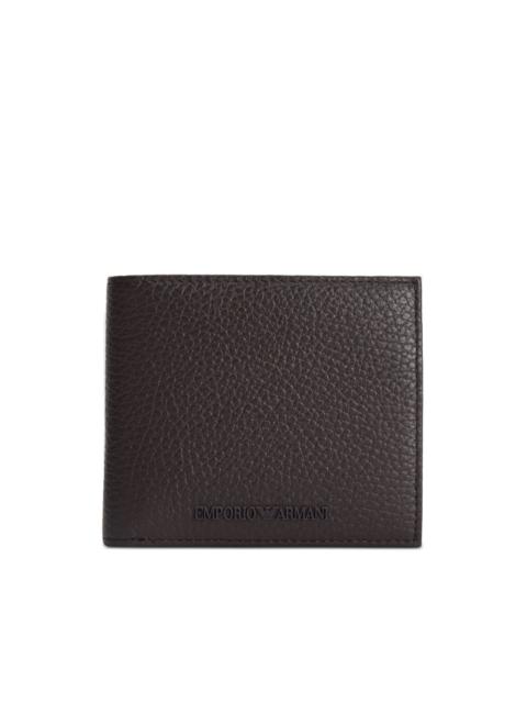 EMPORIO ARMANI grainy leather wallet