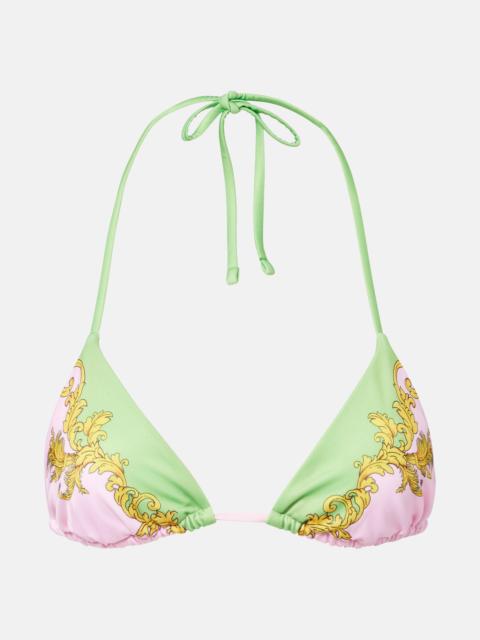 VERSACE Printed bikini top