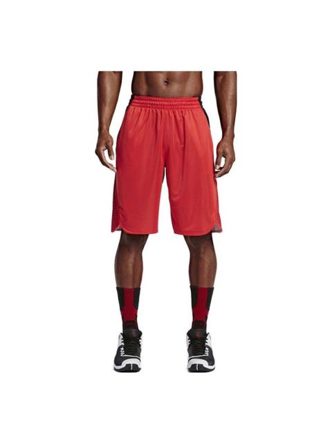 Jordan Men's Air Jordan Contrasting Colors Gradient Straight Sports Basketball Shorts Red 'Light Crimson Bl