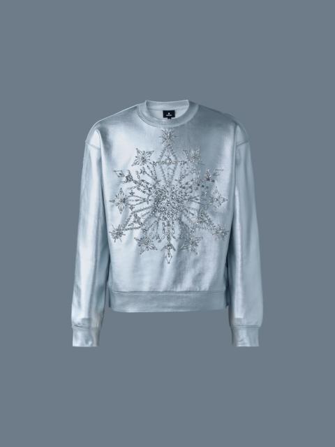 MACKAGE MAZI Snowflake diamante appliqué sweater