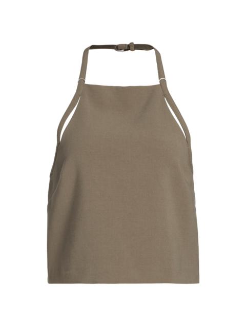 Vince Women's Apron Halter Top - Oak Moss