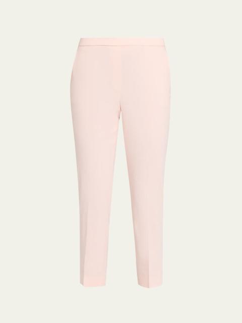 Theory Treeca Good Linen Cropped Pull-On Ankle Pants