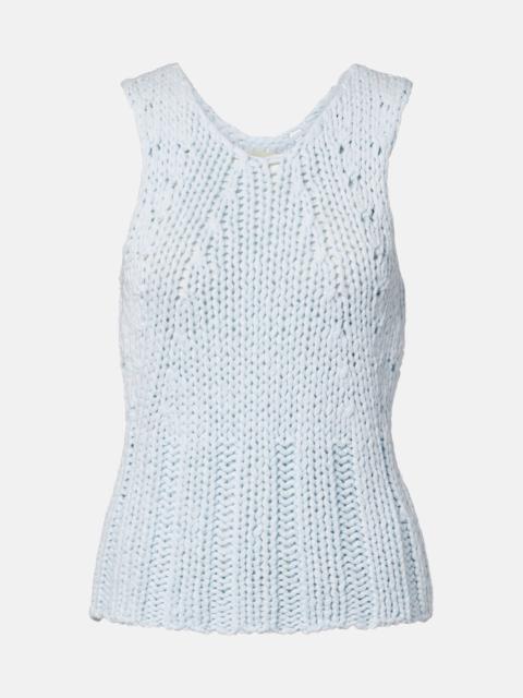 KHAITE Cassie knitted cotton top
