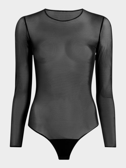 commando Long-Sleeve Mesh Bodysuit