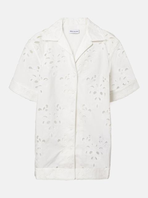 REBECCA VALLANCE Artesan broderie anglaise cotton-blend shirt
