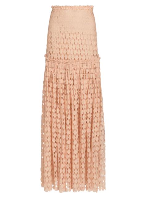 ULLA JOHNSON Women's Aris Eyelet Maxi Skirt - Blush