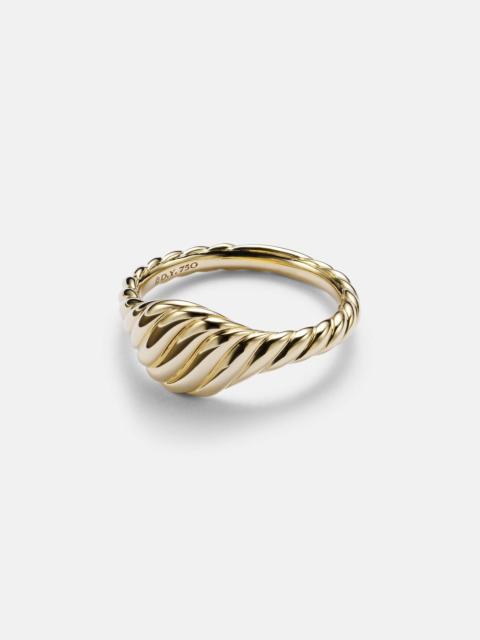 DAVID YURMAN Sculpted Cable 18kt gold pinky ring