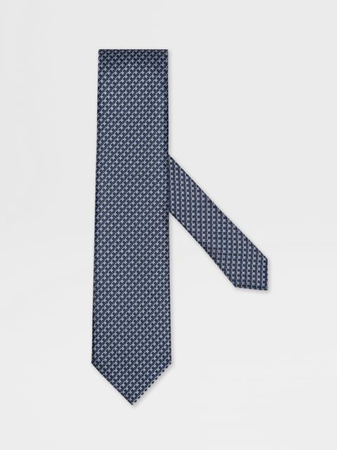 ZEGNA DARK BLUE SILK TIE