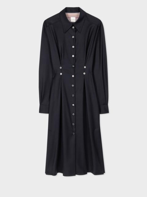 Paul Smith Navy Cashmere-Blend Shirt Dress