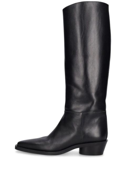 Proenza Schouler 30mm Bronco leather tall boots