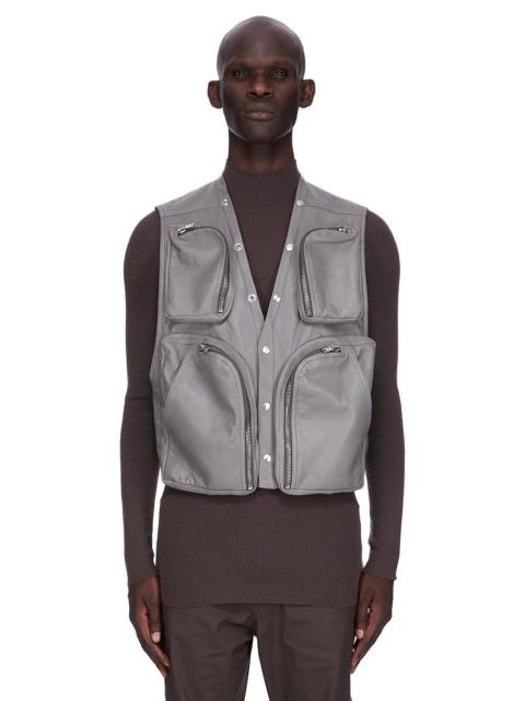Rick Owens Gray Concordians Cargo Vest