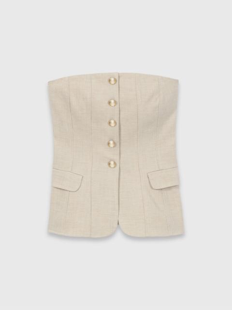 maje Tailored bustier top