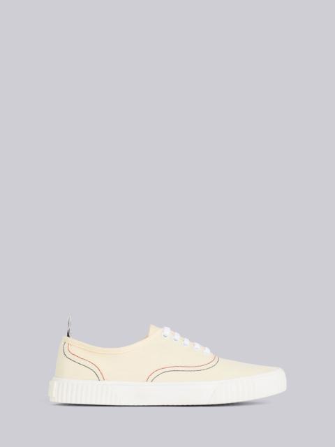 Thom Browne Natural Cotton Canvas Heritage Sneaker