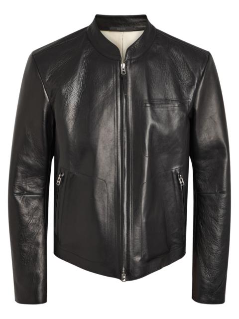 TOM FORD Tom Ford Stand-collar Leather Biker Jacket