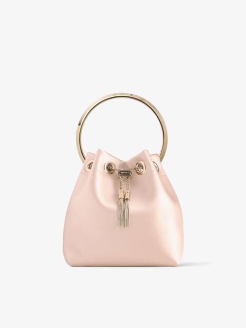 JIMMY CHOO Bon Bon Macaron Satin Bag with Metal Handle